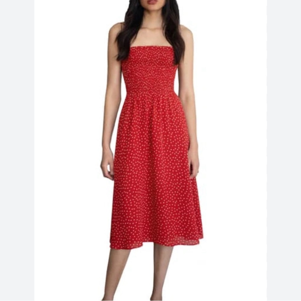 Reformation Sable Red Midi Dress